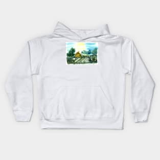 Old Farmhouse, Derbyshire Kids Hoodie